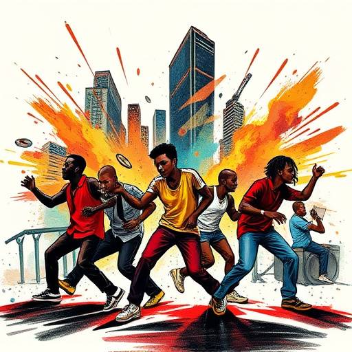 Album cover for 'Rhythm Revolution' by The Urban Beats.