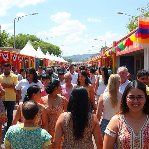Diverse group of people at a cultural festival