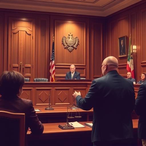 Image of a judge in a courtroom, symbolizing legal proceedings.