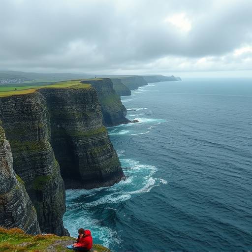 Panoramic view of the scenic coastline near Mizen Head, County Cork