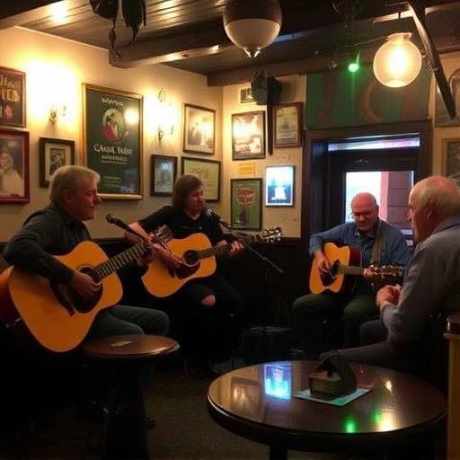Traditional Irish music session in a pub in Doolin, County Clare